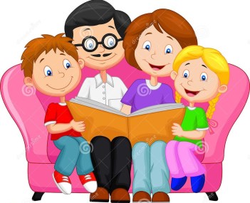 happy-family-reading-book-illustration-45672105